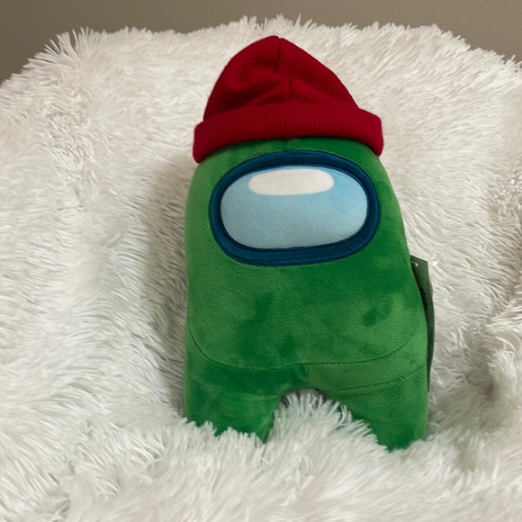Among Us 12” Plush Green with Red Cap!  NWT - Picture 3 of 13